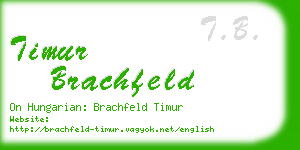 timur brachfeld business card